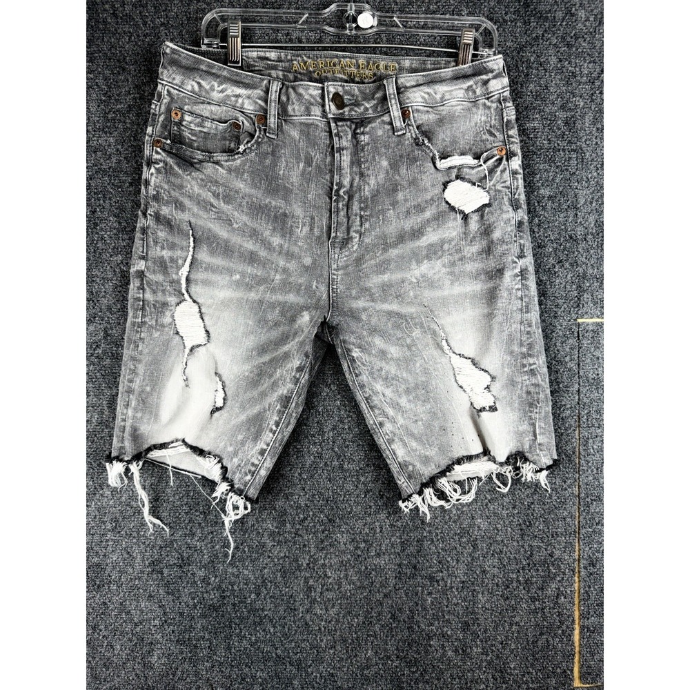 American Eagle Outfitters Men's Extreme Flex Distressed  Jean Shorts Size‎ 32